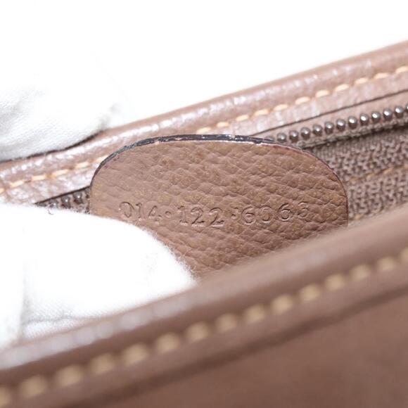 GUCCI GG Supreme Clutch Bag PVC Beige Gold 014 122 6063 Auth bs30320